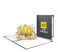 Carte pop-up 3D sophistiquée pour événement spécial, carte de vœux 3D avec numéro pour anniversaire de mariage, célébration