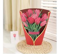 Carte Pop-Up, Cartes De Voeux anniversaire Bouquet De Fleurs, Carte Cadeau pour Mères Femme