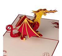Carte pop-up Dragon,Cartes 3D,Cartes d’anniversaire Pop Up pour femmes, maman, papa, mari, épouse, cartes pop-up,Cartes de vœux pop-up,Carte d'anniversaire amusante 3D, filles, etc.