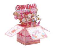 Carte Pop-Up Joyeux Anniversaire Grand-Mère, Carte d'Anniversaire Pop-Up Colorée pour Grand-Mère avec Enveloppe Meilleure Idée Cadeau Créative pour Grand-Mère