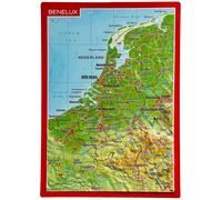 Carte postale en relief - Benelux | Georelief