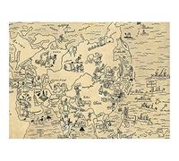 Carte postale Moulinsart Tintin CP Facsimilé, Extrême Orient (17,5x12,5cm)