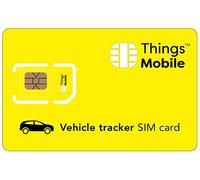 Carte SIM pour Tracker/Traceur GPS DE VÉHICULE - Things Mobile - avec Couverture Mondiale et réseau Multi-opérateur GSM/2G/3G/4G, sans coûts Fixes. 30 de crédit Inclus