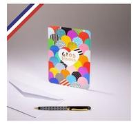 Carte simple Happy Word ! créée et imprimée en France sur papier certifié PEFC - Gros bisous G