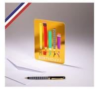 Carte simple Happy Word ! créée et imprimée en France sur papier certifié PEFC - Happy birthday G