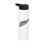 Carte souvenir de Long Island, New York, natif de Long Island, New York Reminde Stainless Steel Insulated Water Bottle