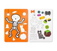 Carte Stickers Puzzle Squelette Halloween 16 X 22 Cm