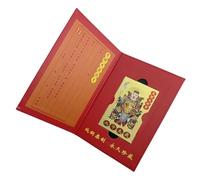 Carte Tai Sui 2025, décorations de prière traditionnelles de l'année du Tai Sui, protection de prière dorée 2025, apporte richesse et trésor