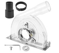 Carter Aspiration Meuleuse 125 mm/100 mm/150 mm avec Clé Hexagonale et Rondelles, Capot de Meuleuse D'angle avec Fentes de Guidage pour Disques à Tronçonner de 90 mm, 115 mm et 125 mm (1)