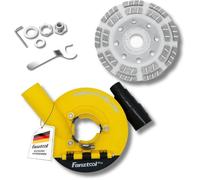 Carter d'aspiration pour meuleuse d'angle - Modèle 2025 - Disque diamant 125 mm - Brosses à ressort remplaçables - Compatibilité 99%