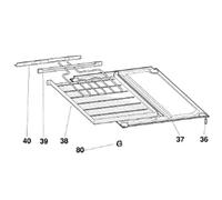 Carter résistance (repère 38) Four cuisinière (C00078399 ARISTON HOTPOINT INDESIT SCHOLTES WHIRLPOOL)