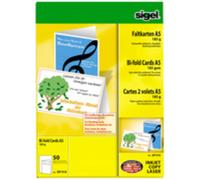 cartes 2 volets pour PC, A6 (A5), 185g/m2, extra blanc