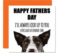 Cartes amusantes fête des pères pour papa la part du chien - Dîner - Joke Happy Pères Carte fête des pères pour papa par le chien cadeaux pour père 145mm Cartes vœux pour la fête des pères
