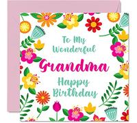 Cartes d'anniversaire amusantes pour grand-mère - Magnifique femme - Jolie carte d'anniversaire pour grand-mère de la part de petit-fils petite-fille grand-mère cadeaux d'anniversaire spéciaux 145