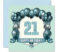 Cartes d'anniversaire amusantes pour homme - Ballons d'anniversaire - Carte d'anniversaire pour fils, neveu, nièce, sœur, oncle, frère, petite-fille, petit-fils, 145 mm x 145 mm, cartes de vœux pour