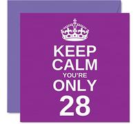 Cartes d'anniversaire amusantes pour homme et femme - Keep Calm - Carte d'anniversaire amusante pour frère, fille, oncle, sœur, fils, tante, neveu, cousin, 145 mm