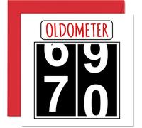 Cartes d'anniversaire amusantes pour homme et femme - Oldomètre - Carte d'anniversaire pour papa maman arrière-grand-père grand-mère oncle tante