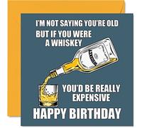 Cartes d'anniversaire amusantes pour homme et femme - Whisky âgé - Carte d'anniversaire grossier pour maman papa frère sœur fils fille grand-mère grand-père 145mm - Cartes de vœux humoristiques