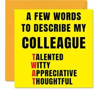 Cartes d'anniversaire grossières pour collègue travail - Quelques mots décrivent Tw*t - Carte d'anniversaire blague pour collègue la part d'un ami cadeaux d'anniversaire cartes vœux offensives
