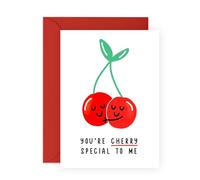 Cartes d'anniversaire « You're Cherry To Me » - Carte d'anniversaire pour meilleure amie - Jolies vœux pour petit ami, petite amie, couple, fiancé, partenaire, lui, elle - Idées de Saint-Valentin