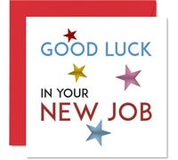 Cartes de départ pour collègues, femmes, hommes - Good Luck New Job - Sorry Your Leaving Good Luck In Your New Job, 145 mm x 145 mm, cartes de vœux amusantes, cadeau de félicitations