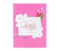Cartes de fête des Mères - Vacances 3D Attention,Carte de fête Design Debout | Pour Femme Mamie Femme Amis Anniversaire Fête Evénement Présentoir