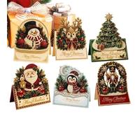 Cartes de Noël avec enveloppes Pack de cartes postales de vœux à strass | avec enveloppes et kits d'art en perles pour adultes fêtes anniversaire fête festival salon maison chevet