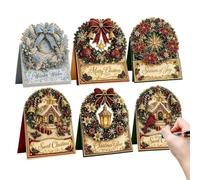 Cartes de Noël avec enveloppes Pack de cartes postales de vœux à strass | Avec Enveloppes et Kits DIY de Peinture de Perles fêtes anniversaire fête festival salon maison chevet