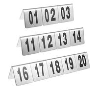 Cartes de numéros table empilables en forme V 1-50/100, style tente, recto verso, numériques(1 to 100)