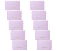 Cartes de remerciement en aluminium, A | Lot de 10 avec bords festonnés pour messages manuscrits, fêtes, emballage de commande