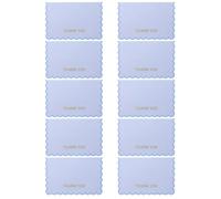 Cartes de remerciement en aluminium, bleu clair | Lot de 10 avec bords festonnés pour messages manuscrits, fêtes, emballage de commande