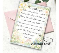 Cartes de remerciement personnalisées avec texte personnalisé & enveloppes, cartes de notes cadeaux pour mariage, anniversaire, fête des mères, anniversaire de mariage, douche nuptiale et toutes les f