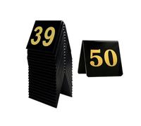Cartes de siège numérotées double face, cartes de numéro de table en forme de V