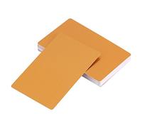 Cartes De Visite de Métal 50 Pcs Laser Gravé en Alliage D'aluminium Épaisseur pour Client Cadeau Bricolage Cartes 5 Couleurs (optionnel) (Jaune)