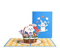 Cartes de vœux 3D - Œuf de vacances 3D et lapin | Carte de vœux de Pâques | Pour mari, petite amie, mère, père, enseignants, amis, famille, épouse