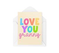 Cartes de vœux fantaisie amusantes | Love You Granny | Anniversaire Fête des Mères Grandma Nana Thinking Of You Banter Funny Blague | CBH1288