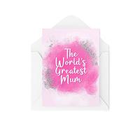 Cartes de vœux fantaisie amusantes | The World's Greatest Mum | Anniversaire Fête des Mères Mummy Mother Mother Funny Joke | CBH1204