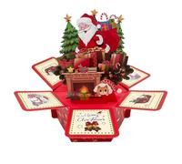 Cartes de vœux pop-up 3D pour fêtes, décoration hexagonale avec enveloppes et notes adhésives pour bureau, dîner, Noël, maison, fêtes d'enfants, anniversaires