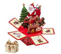 Cartes de vœux pop-up 3D pour table de Noël - Décoration hexagonale avec enveloppes et notes adhésives pour fêtes de Noël, anniversaires, mariages et