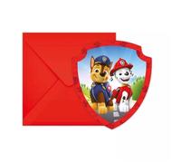 Cartes d'invitation - PROCOS - Pat'Patrouille Rescue Heroes - Lot de 6 - Avec enveloppes - Thème anniversaire