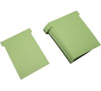 Cartes en T, format large (L 92 x H 120 mm), couleur pistache, lot de 100 pièces