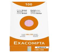 Cartes mémo lignées, format 100x150 mm, 10 boîtes de 100 pièces, triées