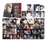 Cartes photo Kpop Stray Kids Lomo - Lot de 55 photocards + 40 autocollants SKZ avec cordon tour de cou