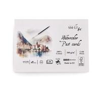 Cartes Postales Sm-Lt Papier Aquarelle 100% Coton 10,5x15cm 20 Feuilles 300 G/M²