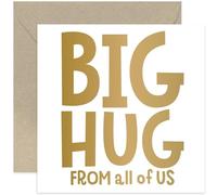 Cartes Thinking of You pour collègue - « Big Hug From all of Us » Get Well, Feel Better Soon Cadeau pour collègue - Pour homme et femme - Soutien, accident, opération, chirurgie - Design amusant