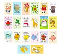 Cartes Vœux Dessins - Pack Postal Junior, Personnages Colorés, Notes Joyeuses, Support Papier Décoratif, Présents Fête Scolaire | Option Parfaite Relations Sociales Cadeaux Loisirs Correspondance