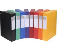 Cartobox Archives Boîtes à papier - 25 x 33 cm, Convient pour les documents A4, élastiques et - Assortiment de 10 pièces