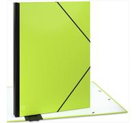 Carton à dessin - ACROPAQ - 52 x 72 cm - 2 Fermetures élastiques - Dos Extensible - Vert