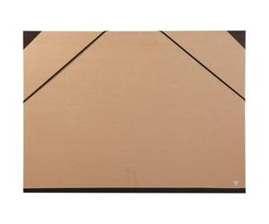 Carton à dessin Kraft à élastiques 52x72cm - Brun