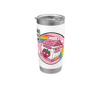 Carton de lait aux fraises Kawaii Rainbow Anime Gobelet isotherme en acier inoxydable double paroi